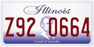IL license plate Z920664
