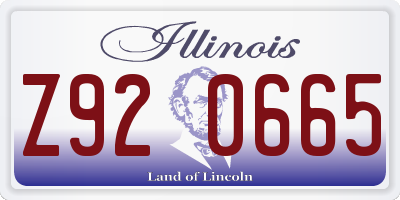 IL license plate Z920665