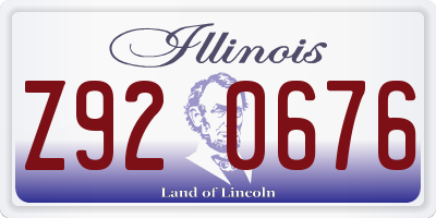 IL license plate Z920676