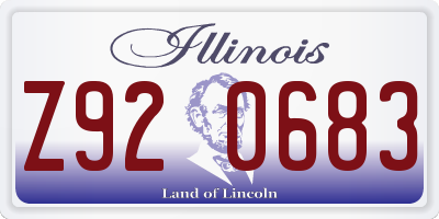 IL license plate Z920683