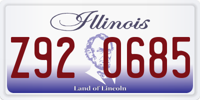 IL license plate Z920685