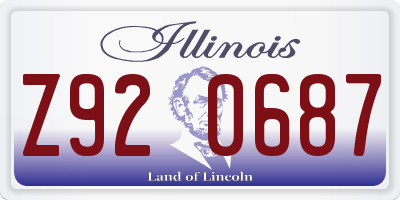 IL license plate Z920687
