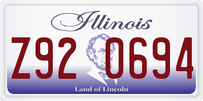 IL license plate Z920694