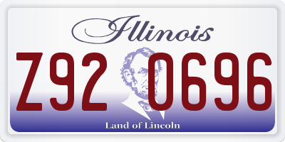 IL license plate Z920696
