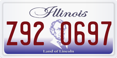 IL license plate Z920697