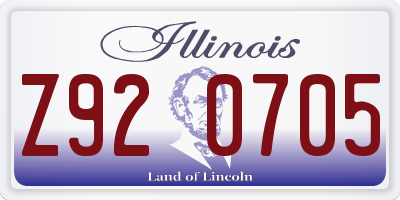 IL license plate Z920705