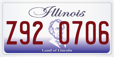 IL license plate Z920706