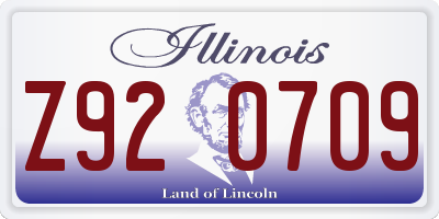 IL license plate Z920709
