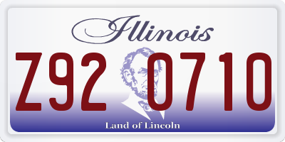 IL license plate Z920710