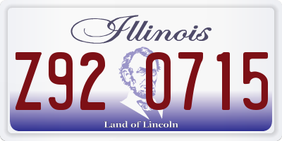 IL license plate Z920715