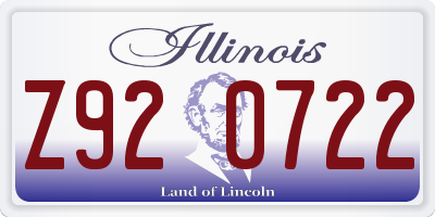 IL license plate Z920722