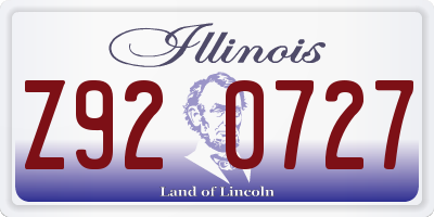 IL license plate Z920727