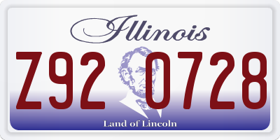 IL license plate Z920728