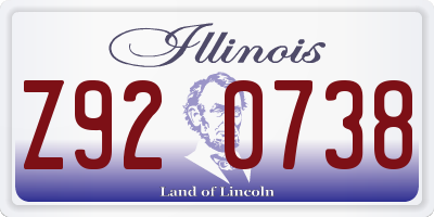 IL license plate Z920738