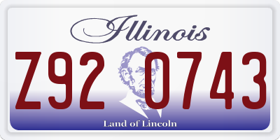 IL license plate Z920743