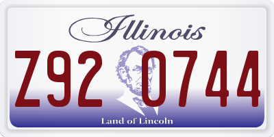 IL license plate Z920744