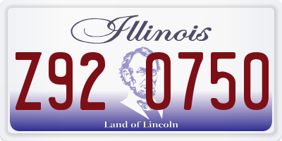 IL license plate Z920750