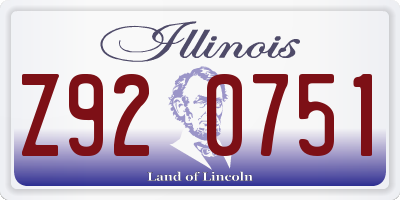 IL license plate Z920751