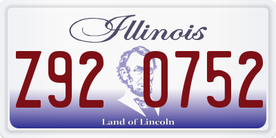 IL license plate Z920752