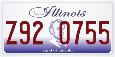 IL license plate Z920755