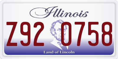 IL license plate Z920758