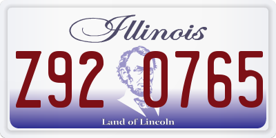 IL license plate Z920765