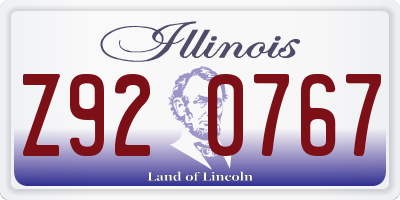 IL license plate Z920767