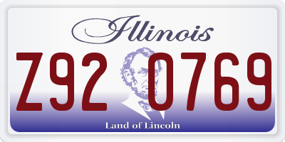 IL license plate Z920769
