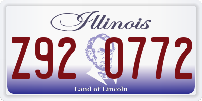 IL license plate Z920772
