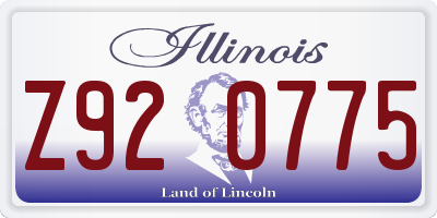IL license plate Z920775