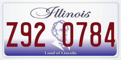 IL license plate Z920784