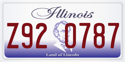 IL license plate Z920787