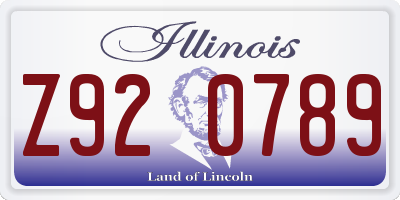 IL license plate Z920789