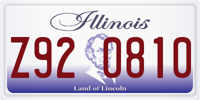 IL license plate Z920810