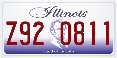 IL license plate Z920811