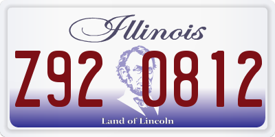 IL license plate Z920812