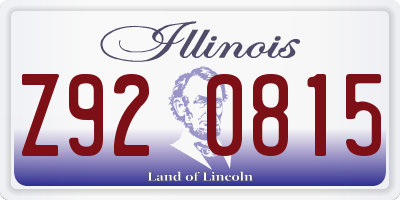 IL license plate Z920815