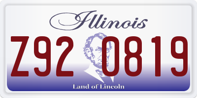 IL license plate Z920819