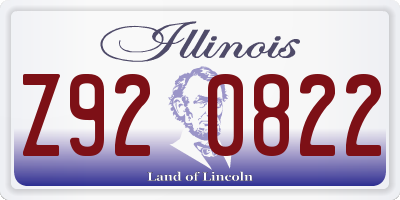 IL license plate Z920822