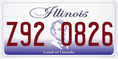 IL license plate Z920826