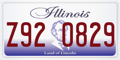 IL license plate Z920829