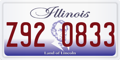 IL license plate Z920833