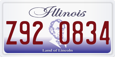 IL license plate Z920834