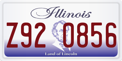 IL license plate Z920856