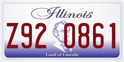IL license plate Z920861