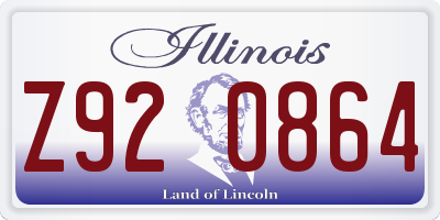 IL license plate Z920864