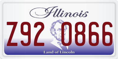 IL license plate Z920866