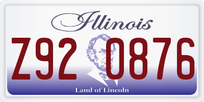 IL license plate Z920876