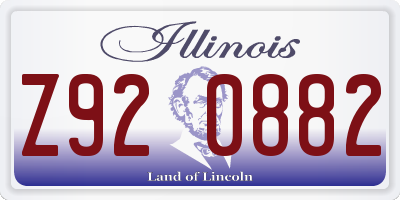 IL license plate Z920882