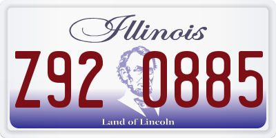 IL license plate Z920885